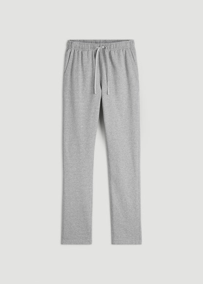 American Tall Men Everyday French Terry Straight Leg Sweatpants for Tall Men in Grey Mix