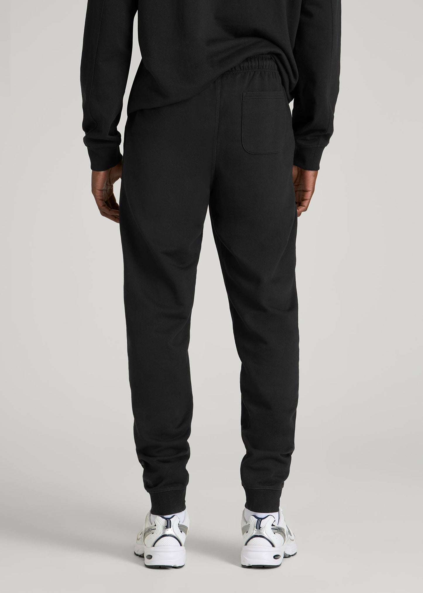 American Tall Men Everyday French Terry Jogger for Tall Men in Black