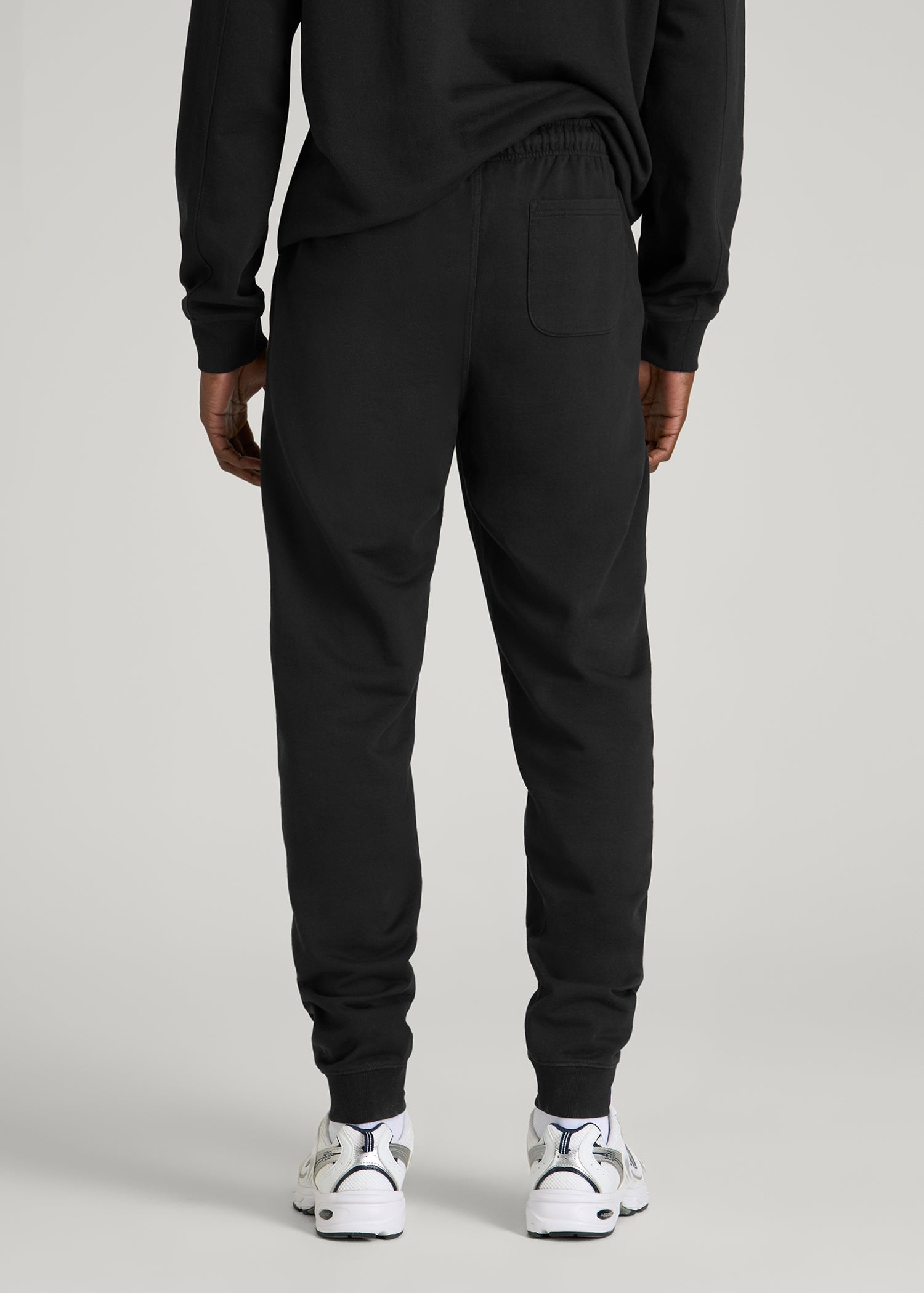 American Tall Men Everyday French Terry Jogger for Tall Men in Black