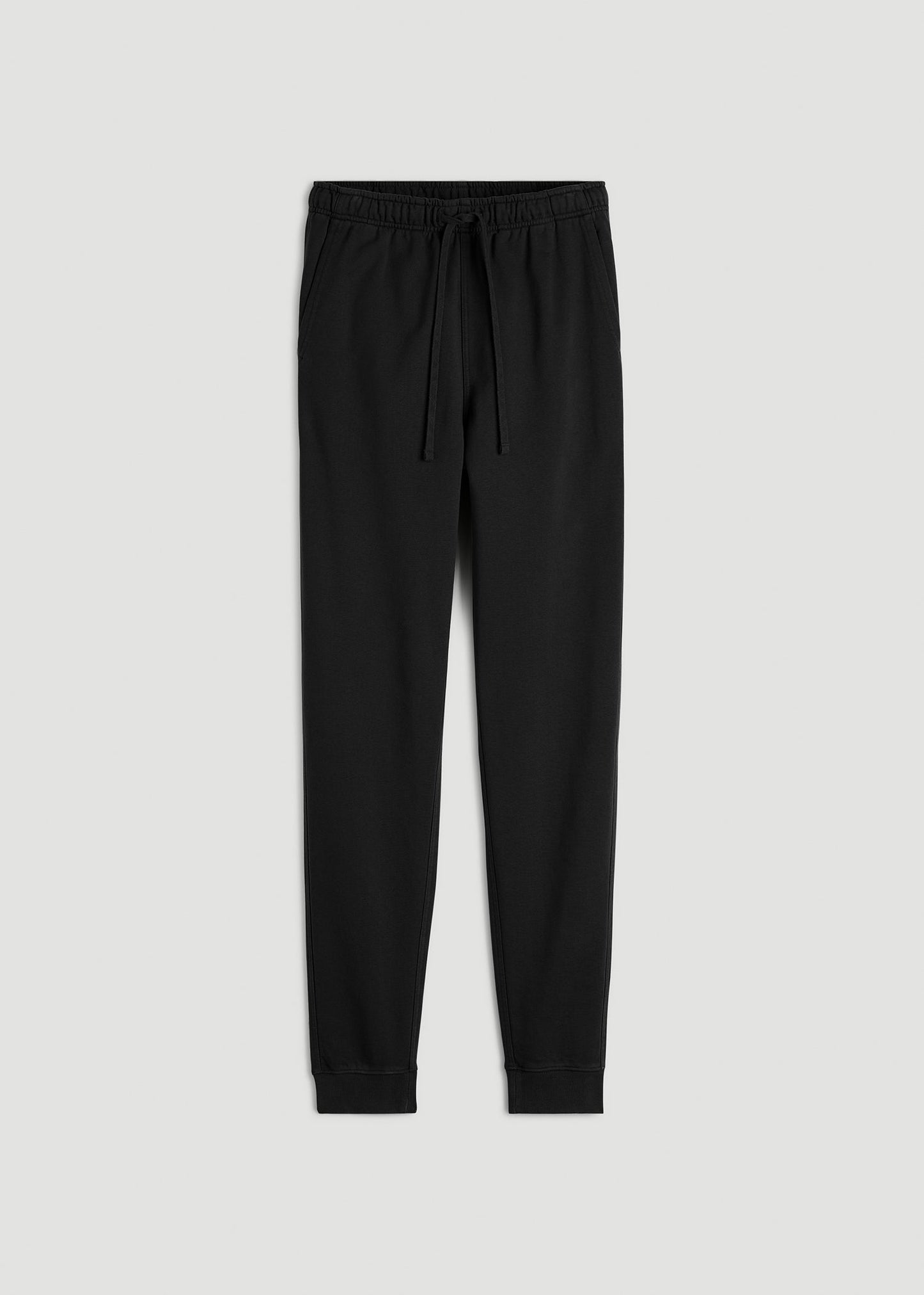 American Tall Men Everyday French Terry Jogger for Tall Men in Black