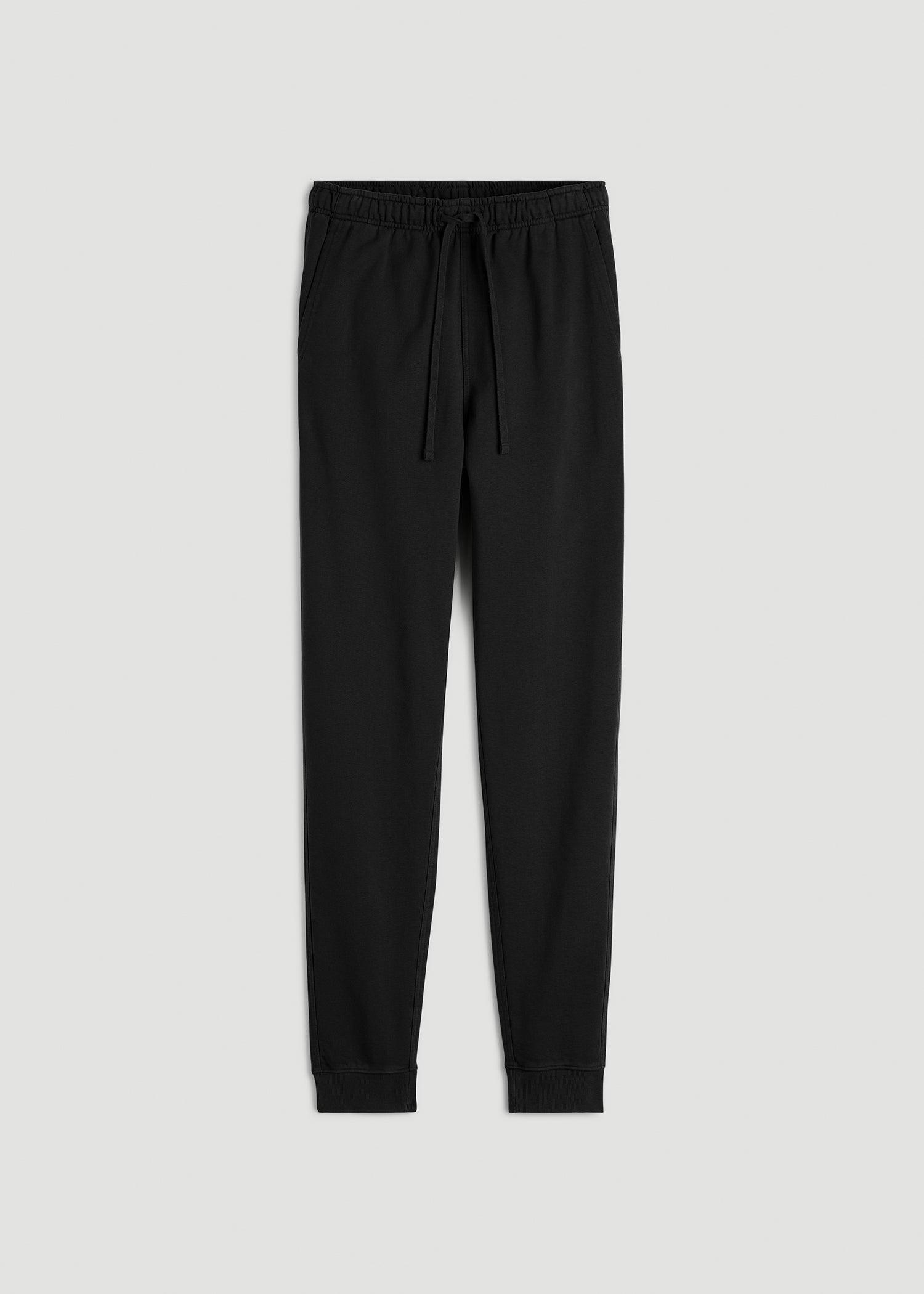 American Tall Men Everyday French Terry Jogger for Tall Men in Black