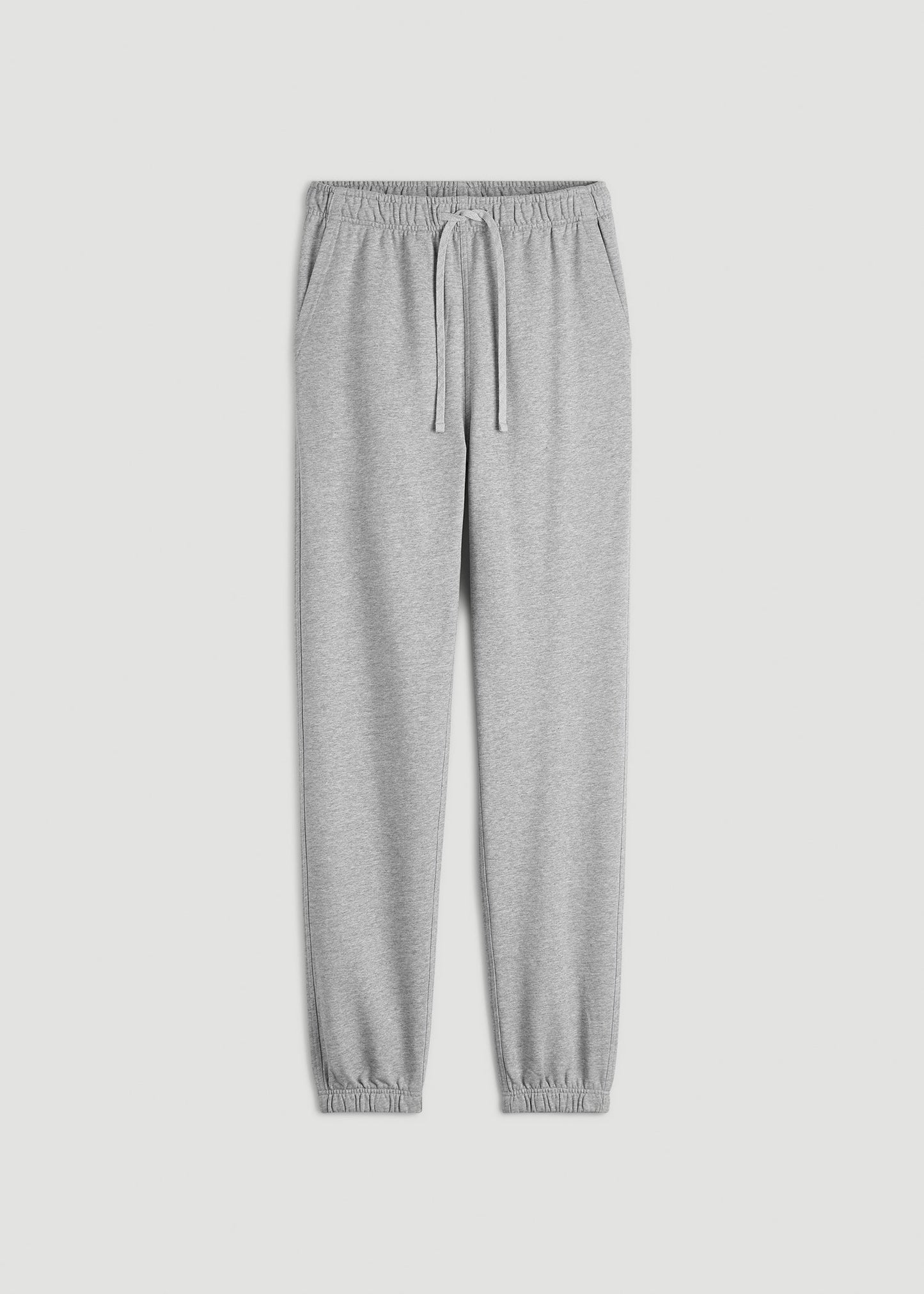 American Tall Men Everyday French Terry Cinched Bottom Sweatpants for Tall Men in Grey Mix