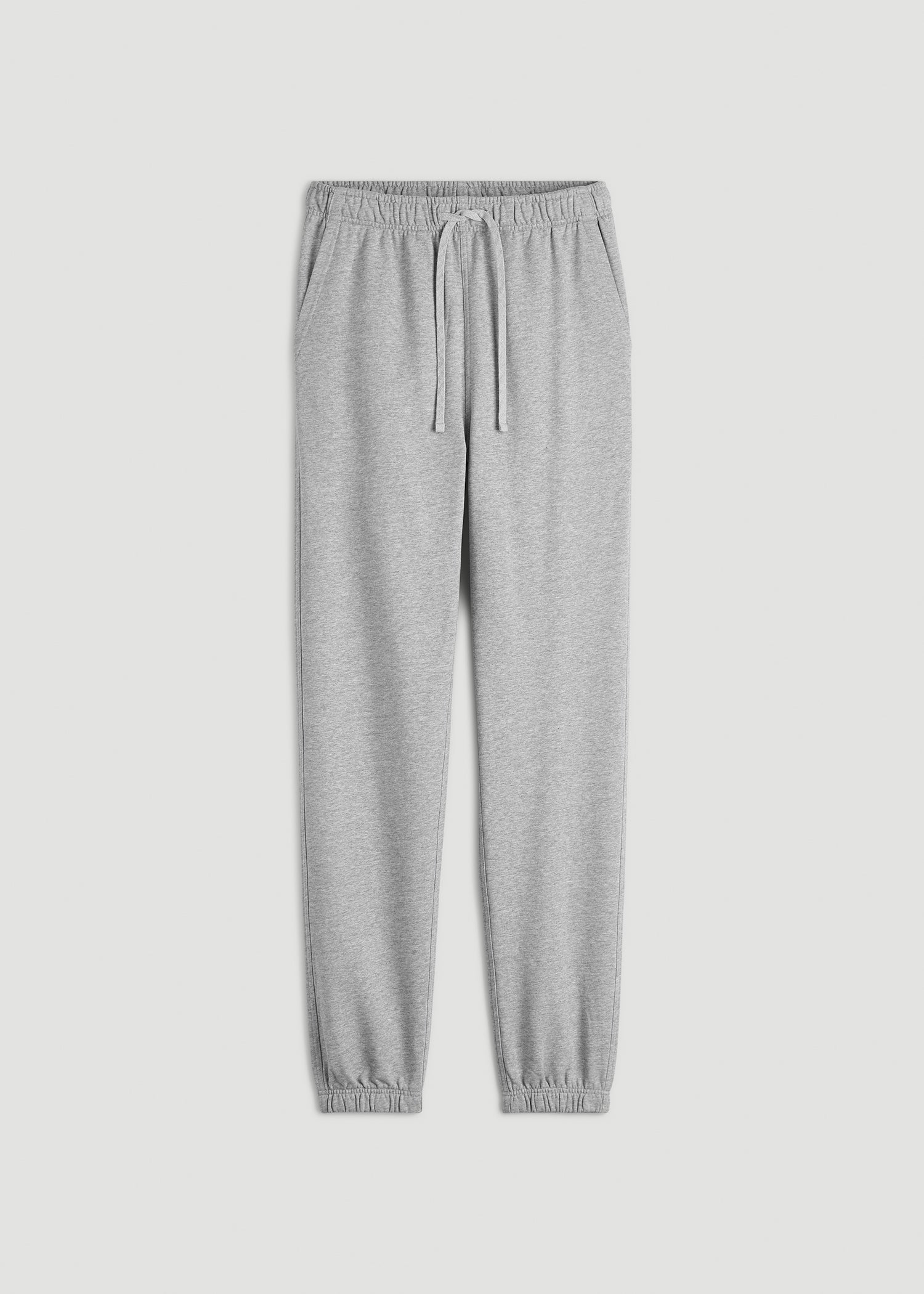 American Tall Men Everyday French Terry Cinched Bottom Sweatpants for Tall Men in Grey Mix