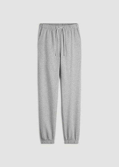 American Tall Men Everyday French Terry Cinched Bottom Sweatpants for Tall Men in Grey Mix