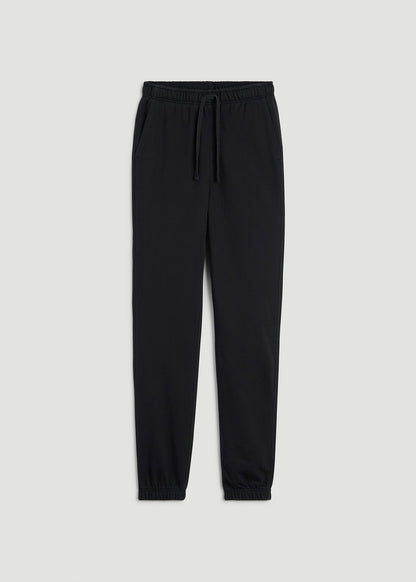 American Tall Men Everyday French Terry Cinched Bottom Sweatpants for Tall Men in Black