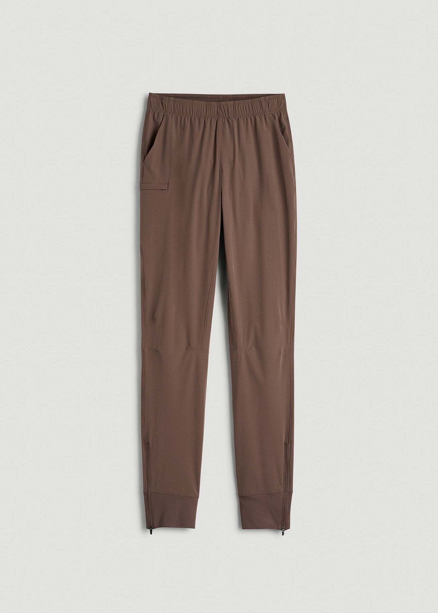 American Tall Men Featherweight Perforated Training Joggers for Tall Men in Coffee Quartz