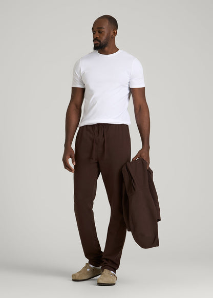 American Tall Men Everyday French Terry Straight Leg Sweatpants for Tall Men in Espresso