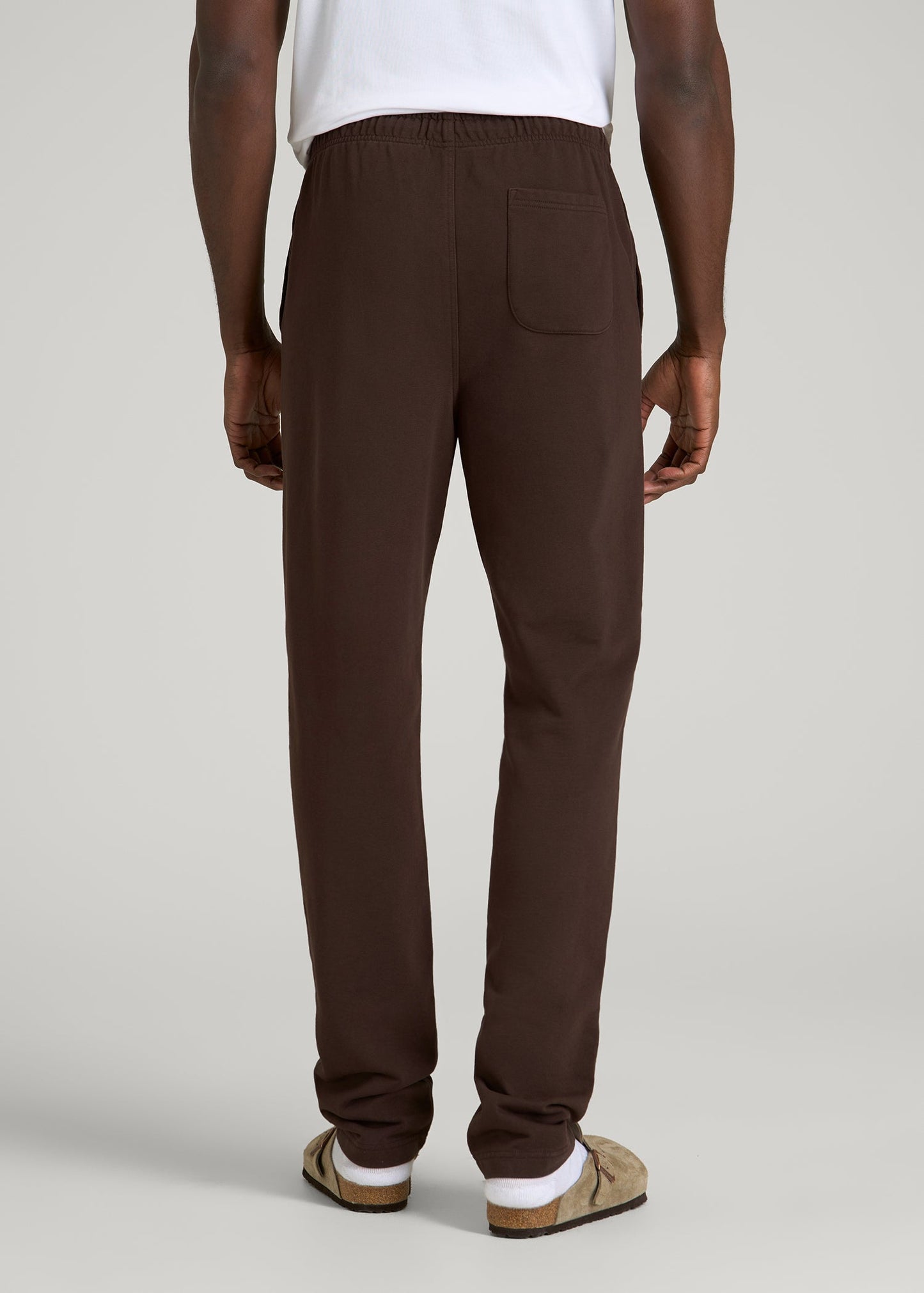 American Tall Men Everyday French Terry Straight Leg Sweatpants for Tall Men in Espresso