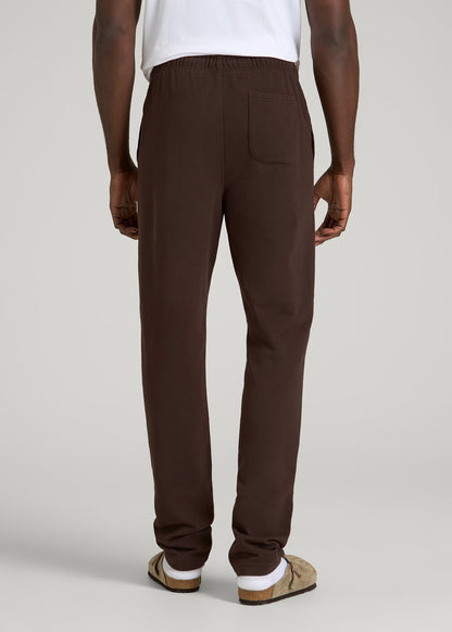 American Tall Men Everyday French Terry Straight Leg Sweatpants for Tall Men in Espresso