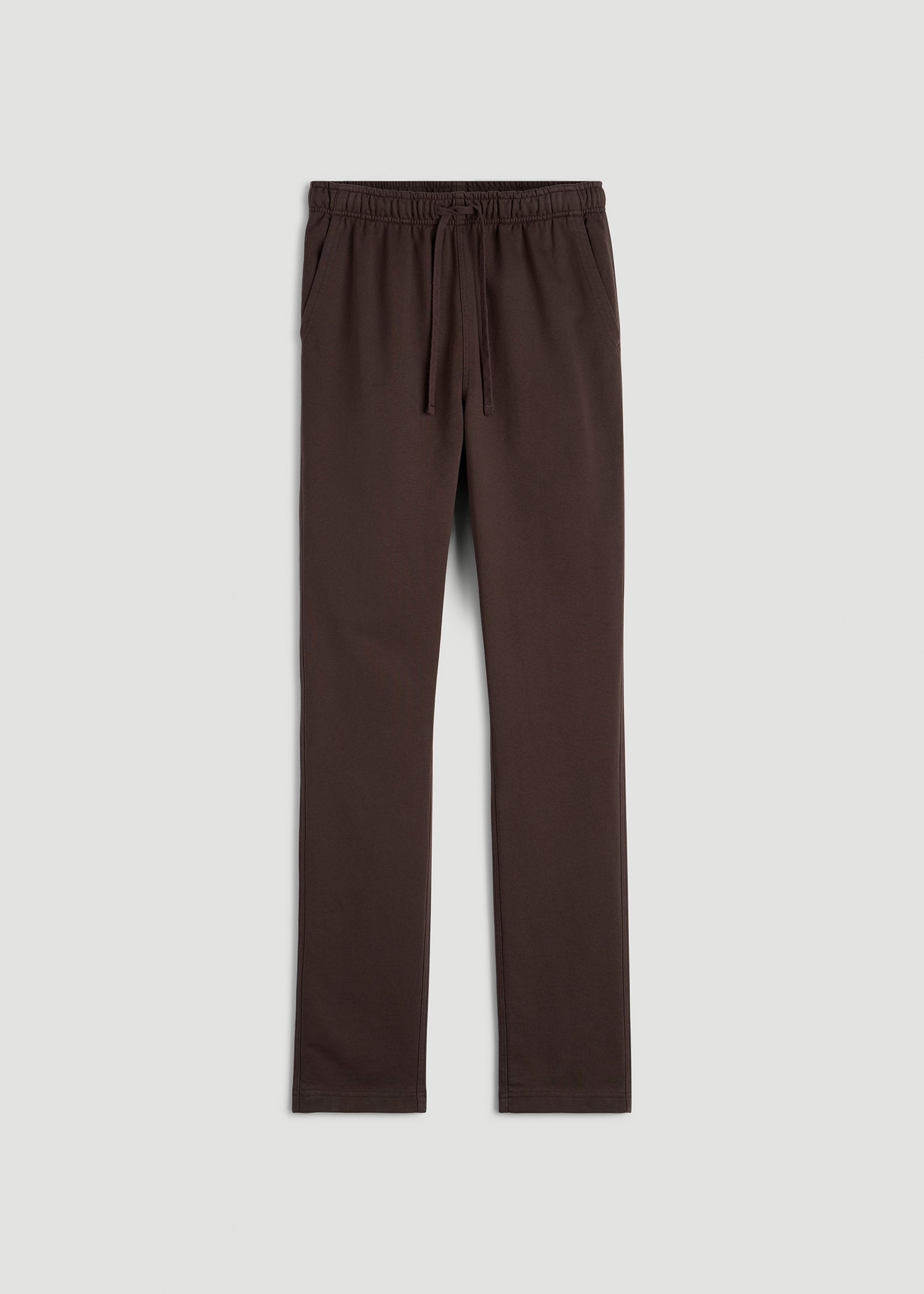 American Tall Men Everyday French Terry Straight Leg Sweatpants for Tall Men in Espresso