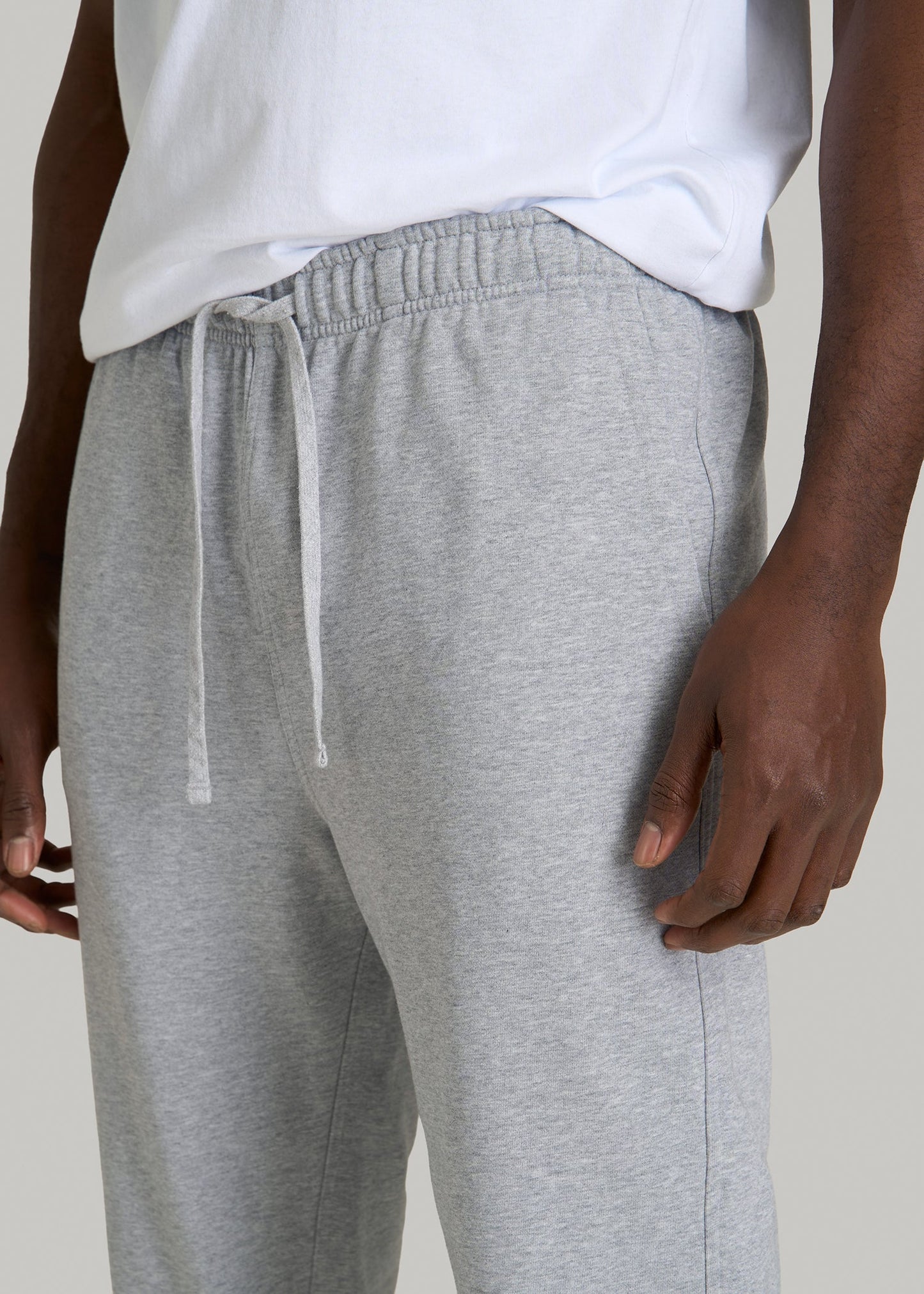 American Tall Men Everyday French Terry Jogger for Tall Men in Grey Mix