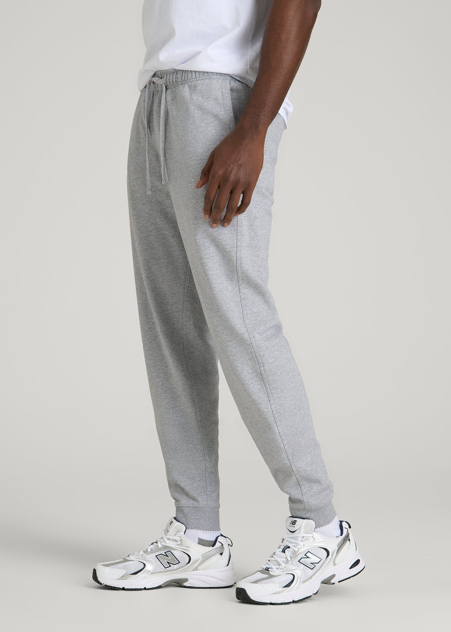 American Tall Men Everyday French Terry Jogger for Tall Men in Grey Mix