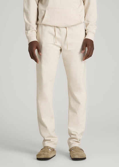 American Tall Men Everyday French Terry Straight Leg Sweatpants for Tall Men in Heathered Oatmeal