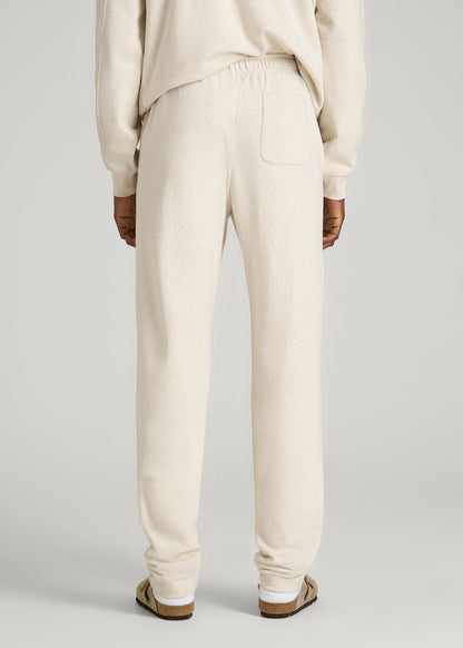 American Tall Men Everyday French Terry Straight Leg Sweatpants for Tall Men in Heathered Oatmeal