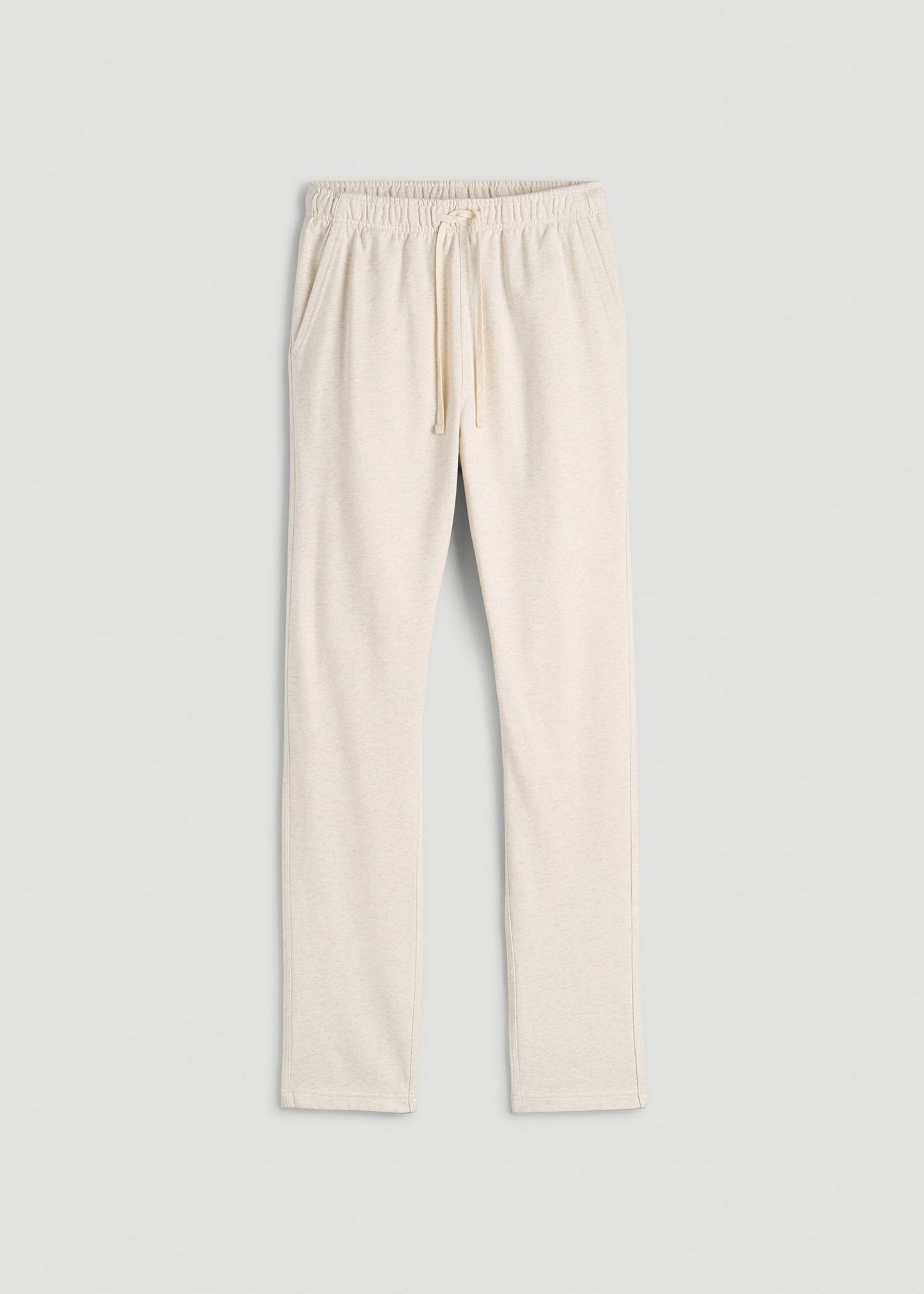 American Tall Men Everyday French Terry Straight Leg Sweatpants for Tall Men in Heathered Oatmeal