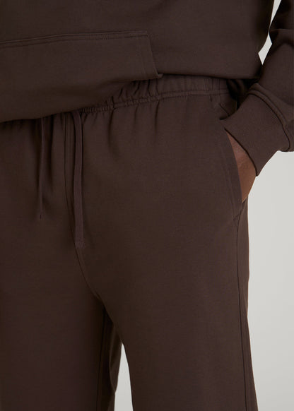 American Tall Men Everyday French Terry Cinched Bottom Sweatpants for Tall Men in Espresso
