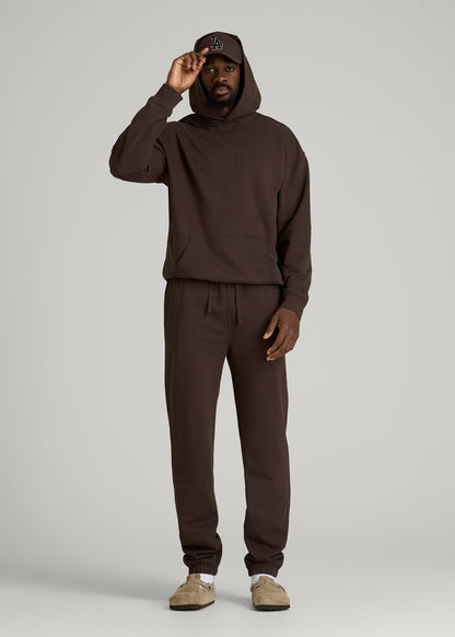 American Tall Men Everyday French Terry Cinched Bottom Sweatpants for Tall Men in Espresso