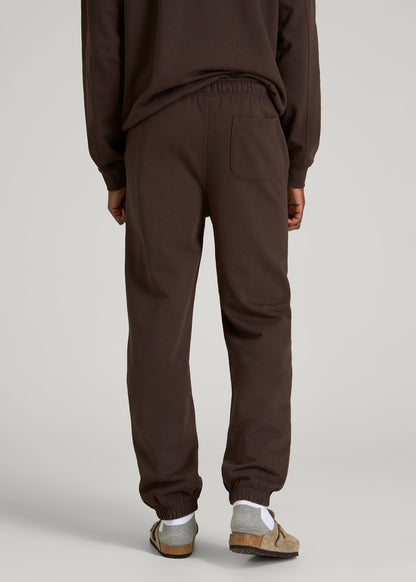 American Tall Men Everyday French Terry Cinched Bottom Sweatpants for Tall Men in Espresso