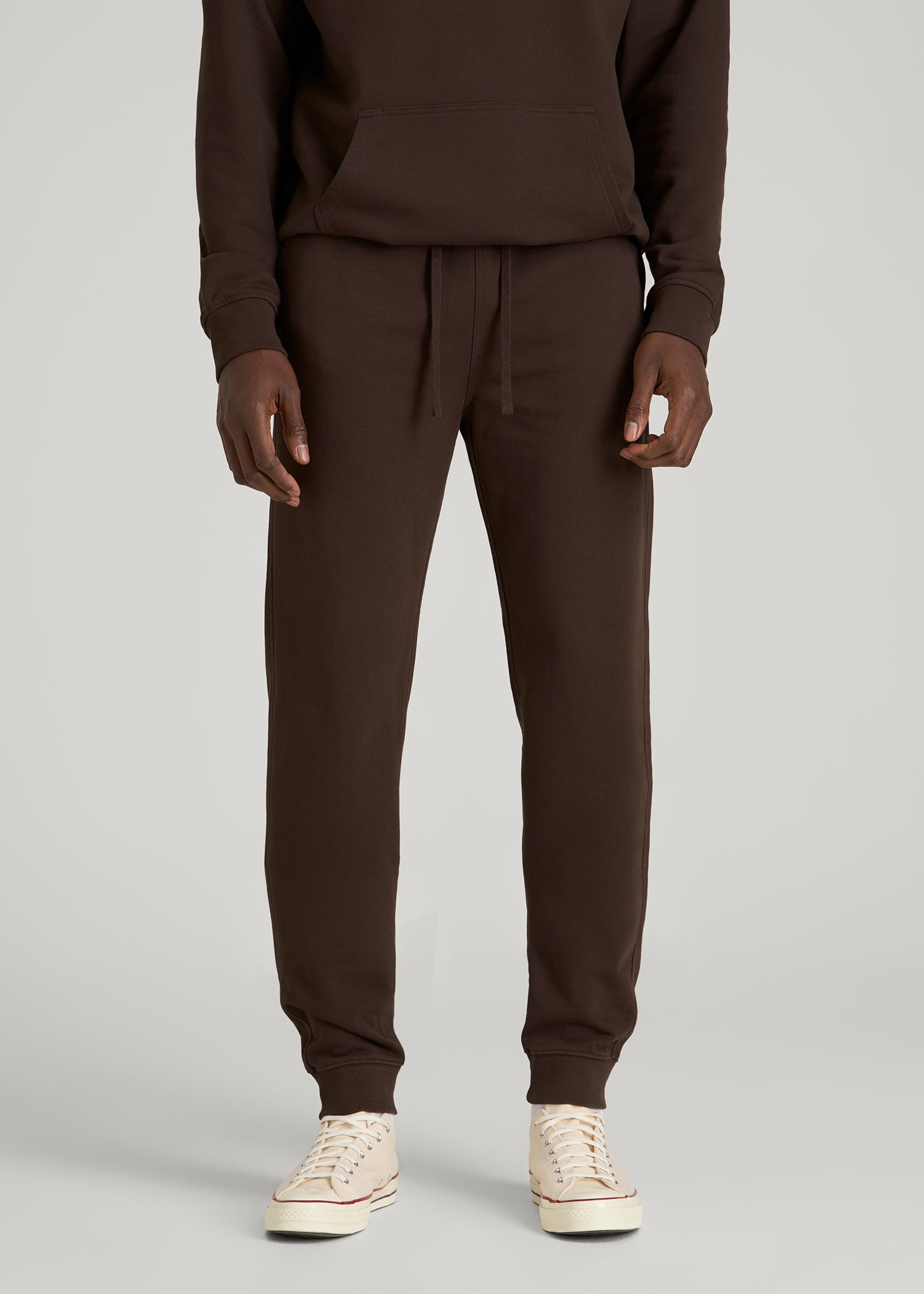 American Tall Men Everyday French Terry Jogger for Tall Men in Espresso