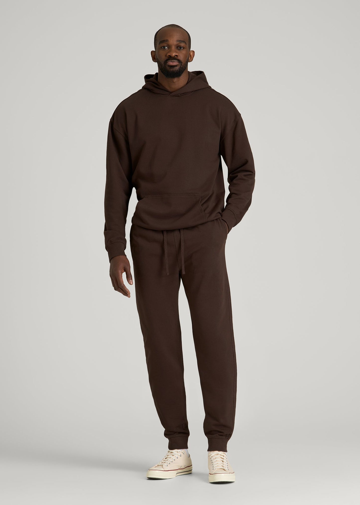 American Tall Men Everyday French Terry Jogger for Tall Men in Espresso