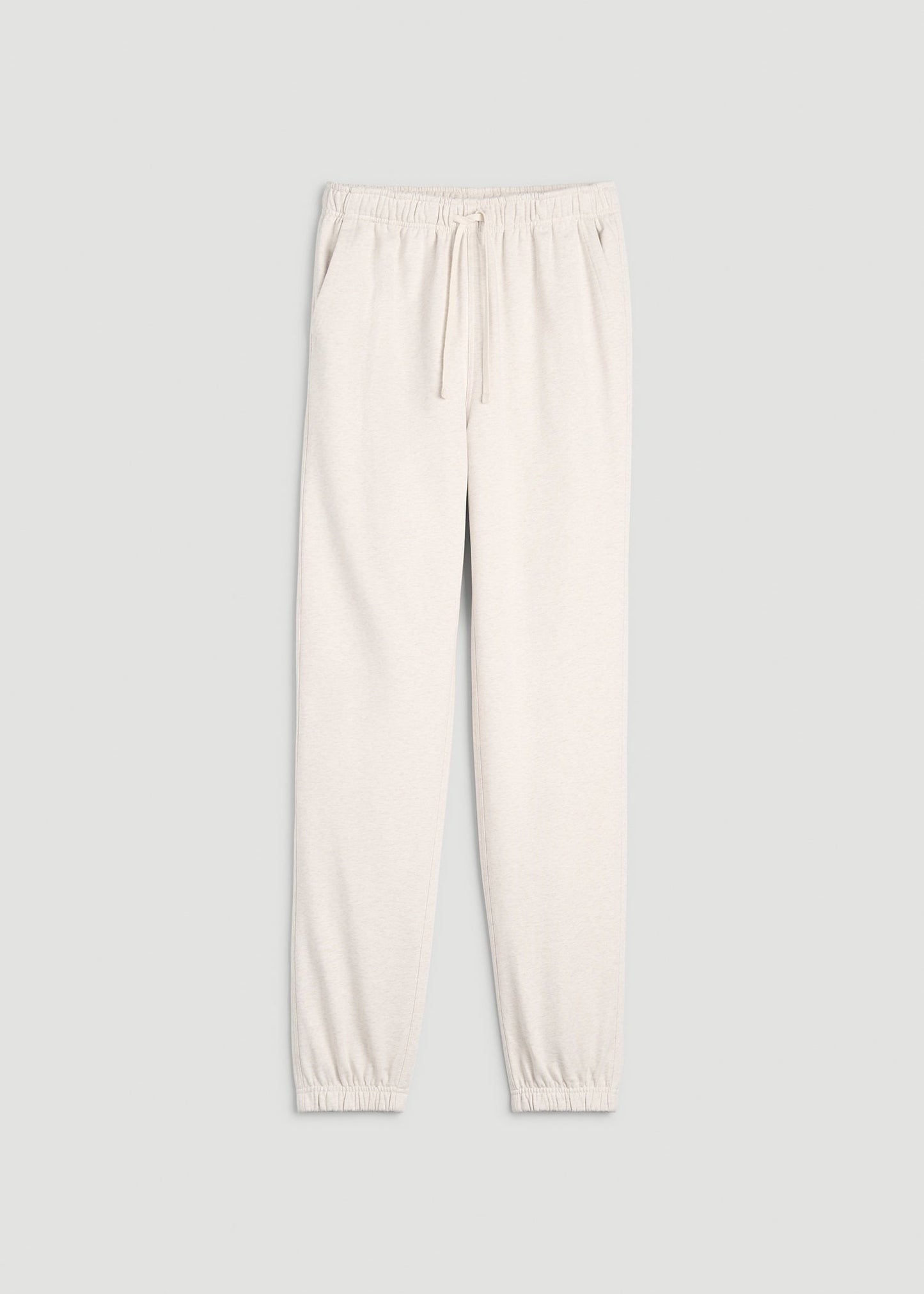 American Tall Men Everyday French Terry Cinched Bottom Sweatpants for Tall Men in Heathered Oatmeal
