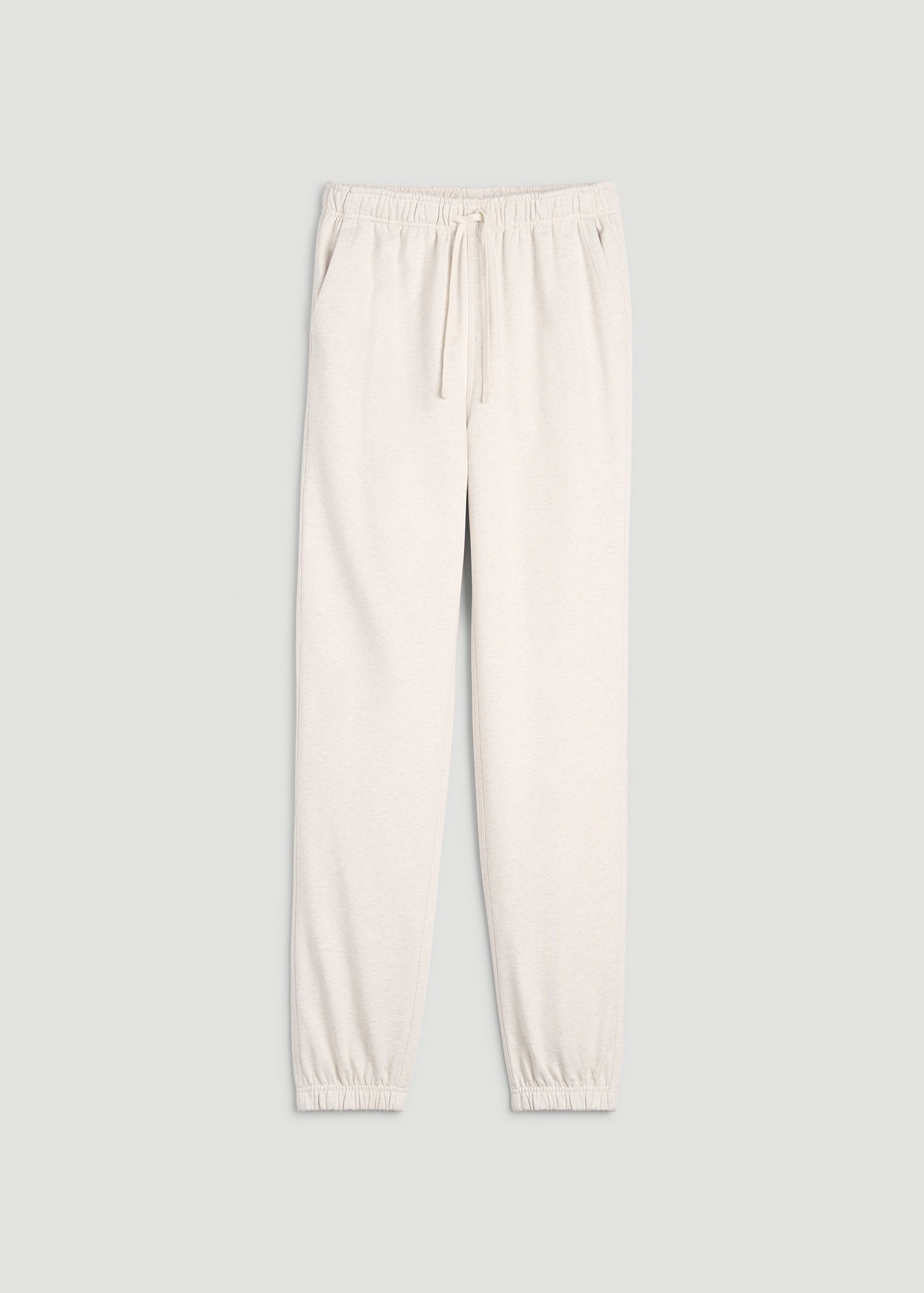 American Tall Men Everyday French Terry Cinched Bottom Sweatpants for Tall Men in Heathered Oatmeal