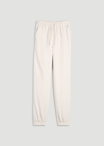 American Tall Men Everyday French Terry Cinched Bottom Sweatpants for Tall Men in Heathered Oatmeal