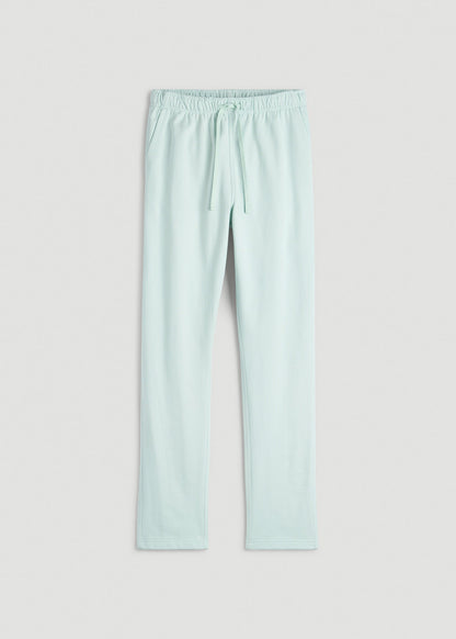 American Tall Men Everyday French Terry Straight Leg Sweatpants for Tall Men in Opal Blue