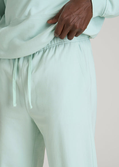 American Tall Men Everyday French Terry Jogger for Tall Men in Opal Blue
