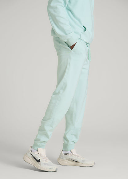 American Tall Men Everyday French Terry Jogger for Tall Men in Opal Blue