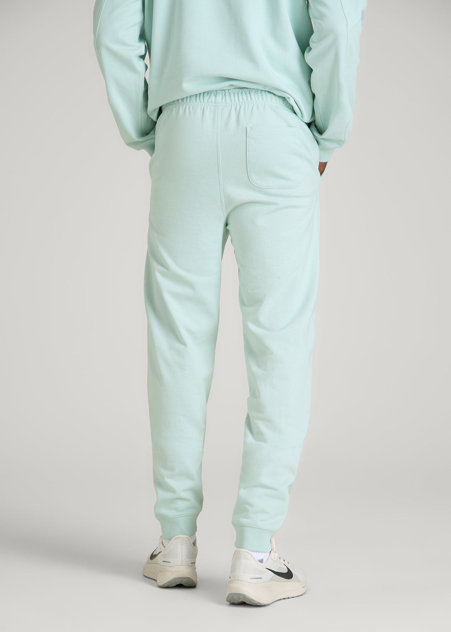 American Tall Men Everyday French Terry Jogger for Tall Men in Opal Blue