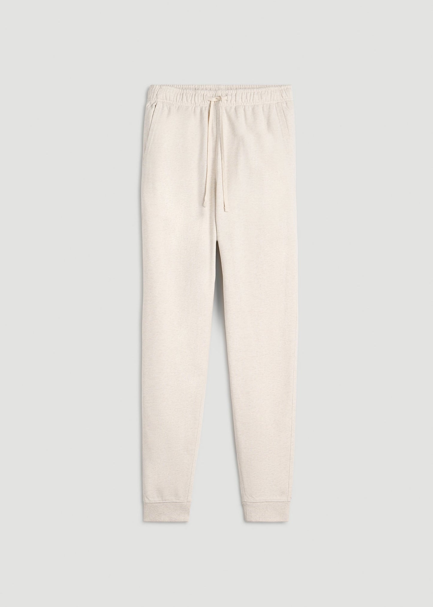 American Tall Men Everyday French Terry Jogger for Tall Men in Heathered Oatmeal