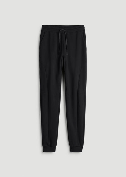 American Tall Men Tech Motion Fleece Joggers for Tall Men in Black