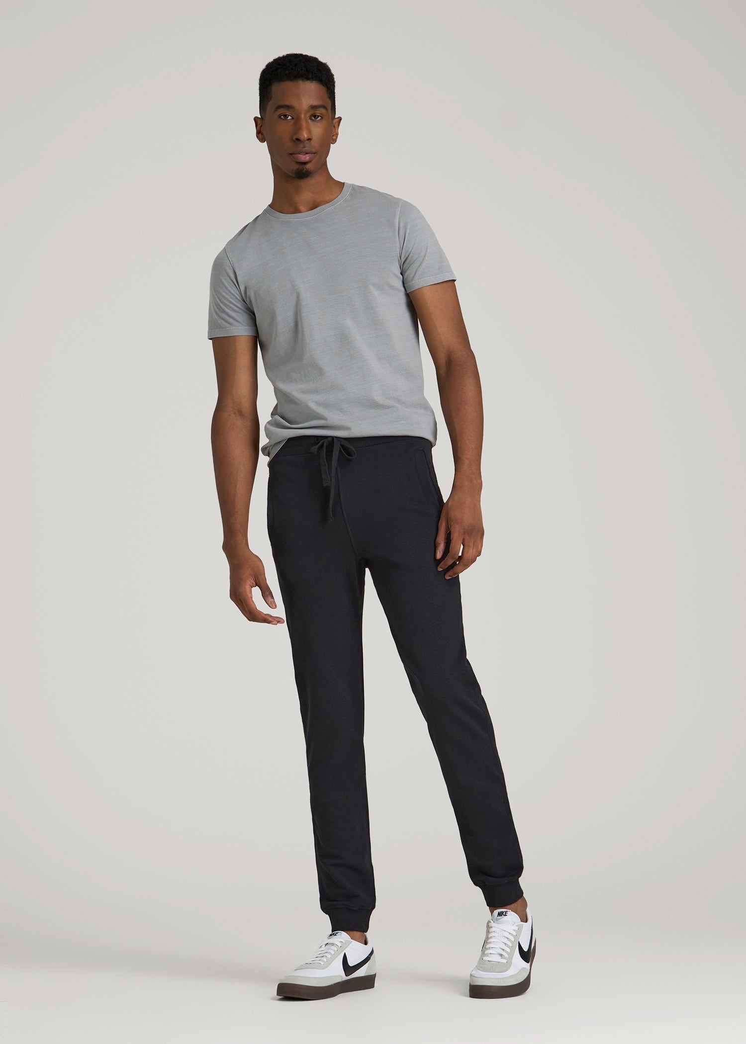 American Tall Men Wearever 2.0 French Terry Joggers for Tall Men in Black