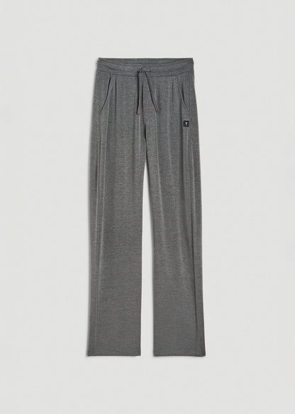 American Tall Men Open-Bottom Pajama Pants for Tall Men in Charcoal Mix