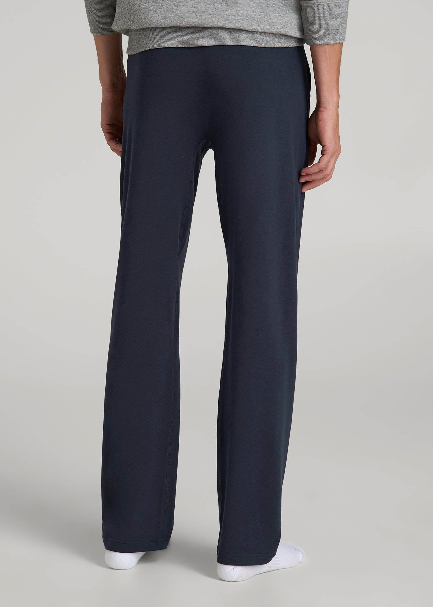 American Tall Men Open-Bottom Pajama Pants for Tall Men in Evening Blue
