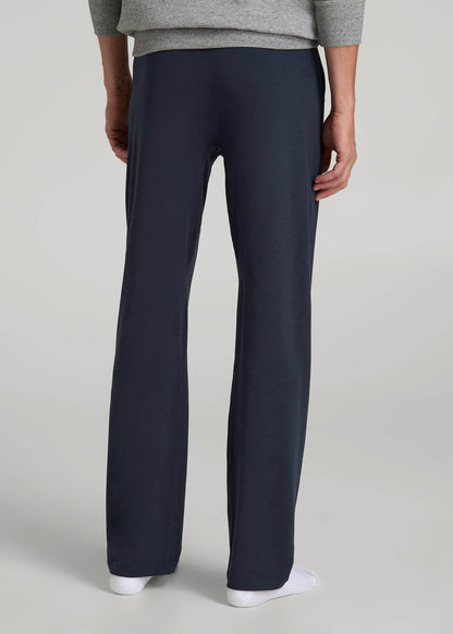 American Tall Men Open-Bottom Pajama Pants for Tall Men in Evening Blue