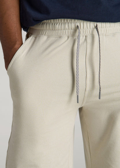 American Tall Men Weekender Stretch Lounge Shorts for Tall Men in Stone Heather