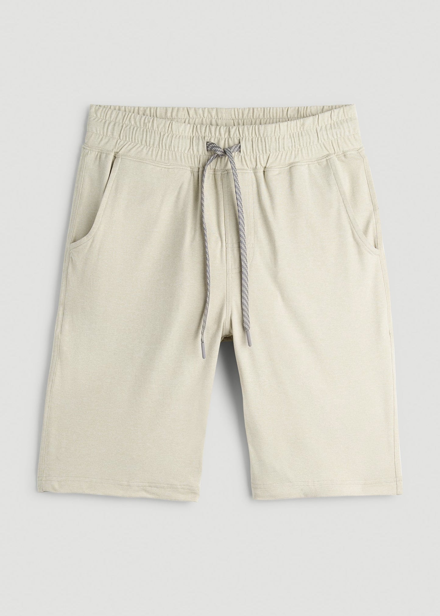 American Tall Men Weekender Stretch Lounge Shorts for Tall Men in Stone Heather