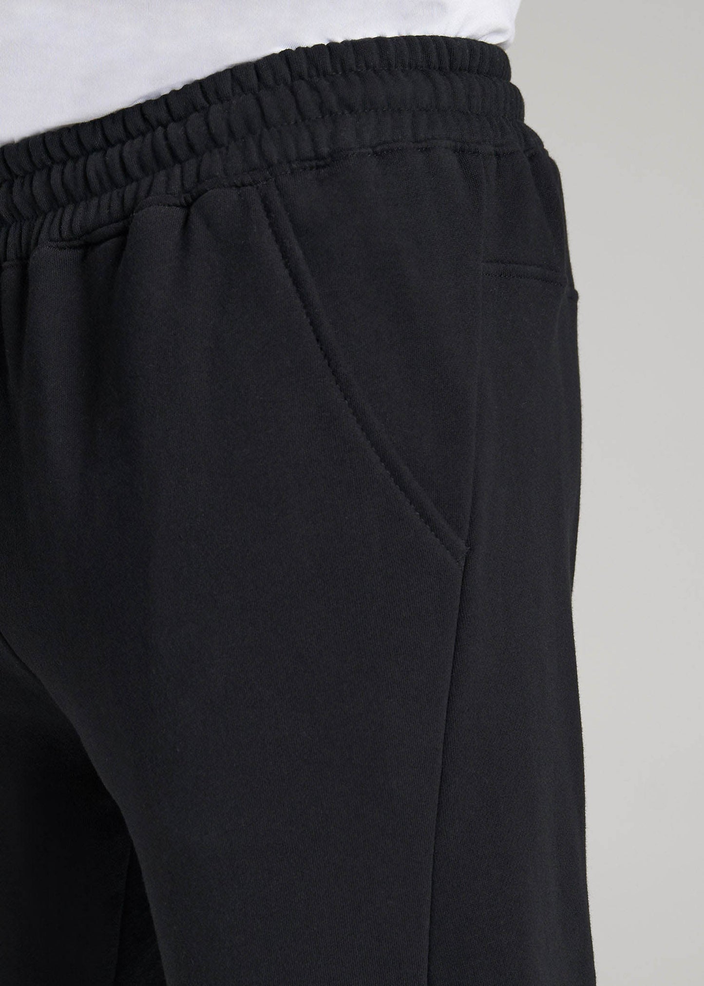 American Tall Men Wearever Fleece Joggers for Tall Men in Black