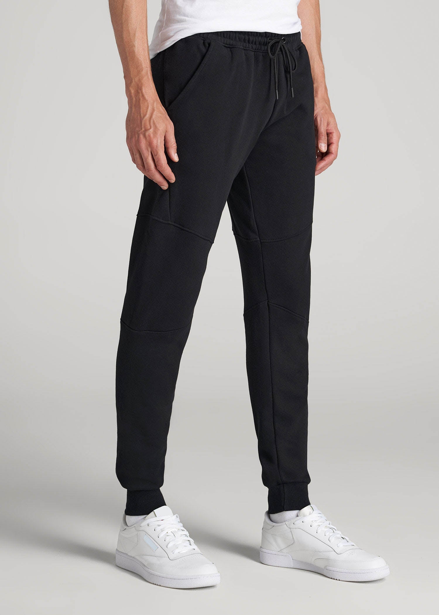 American Tall Men Wearever Fleece Joggers for Tall Men in Black