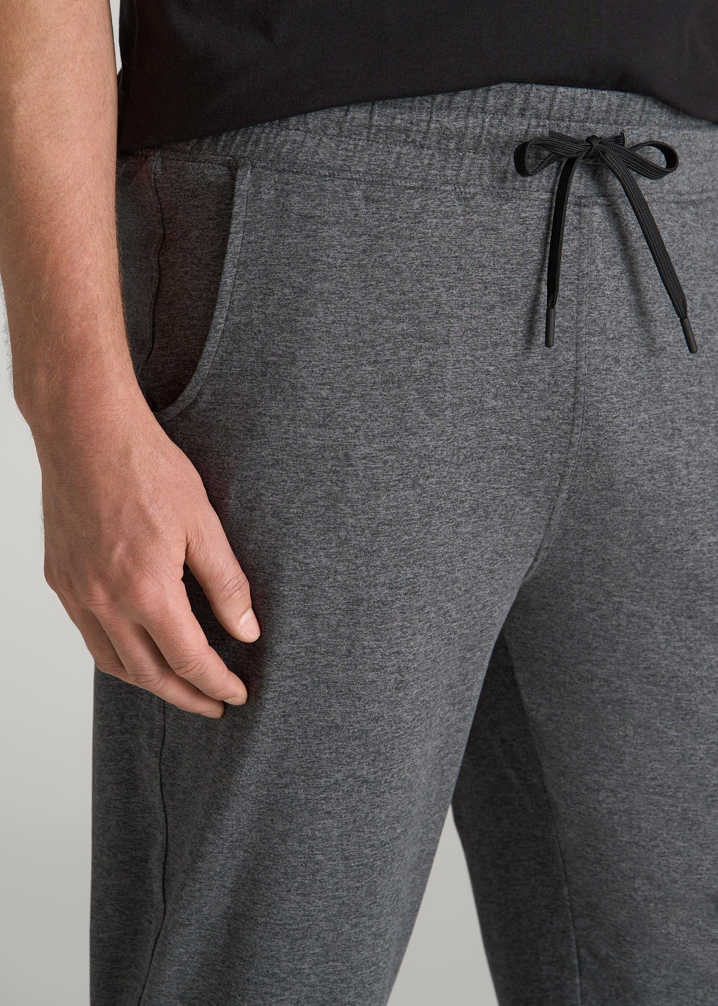 American Tall Men Weekender Stretch Lounge Joggers for Tall Men in Charcoal Mix