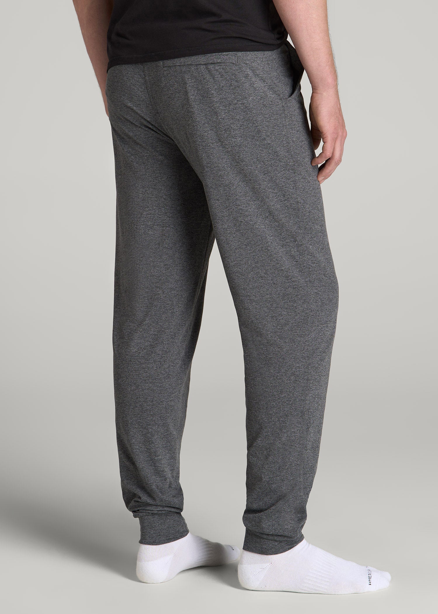 American Tall Men Weekender Stretch Lounge Joggers for Tall Men in Charcoal Mix