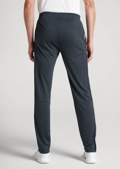 American Tall Men Athletic Stripe Pants for Tall Men in Storm Grey Stripe