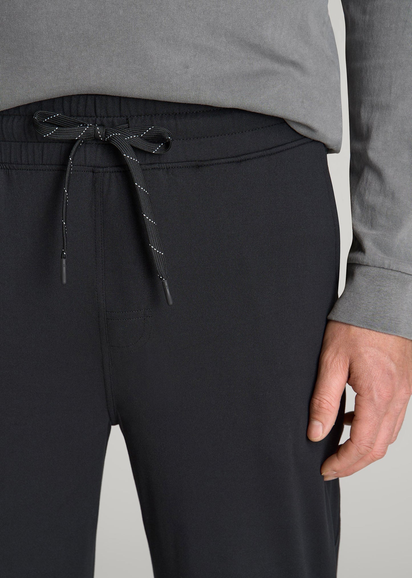 American Tall Men Weekender Stretch Lounge Joggers for Tall Men in Black