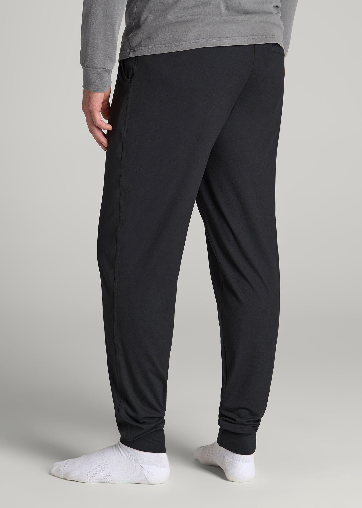 American Tall Men Weekender Stretch Lounge Joggers for Tall Men in Black