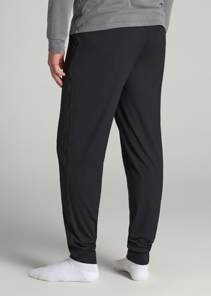 American Tall Men Weekender Stretch Lounge Joggers for Tall Men in Black