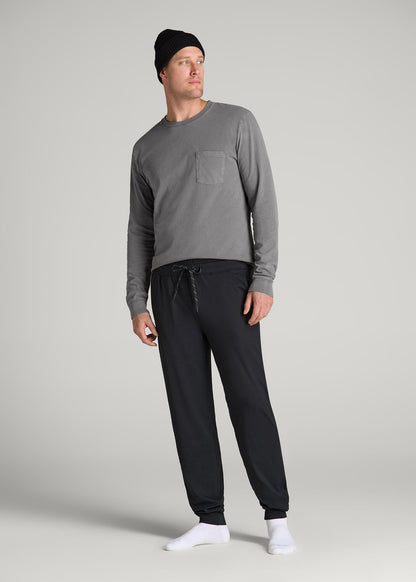 American Tall Men Weekender Stretch Lounge Joggers for Tall Men in Black