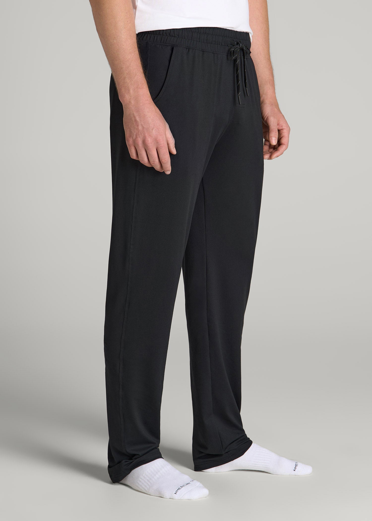 American Tall Men Weekender Stretch Lounge Pants for Tall Men in Black