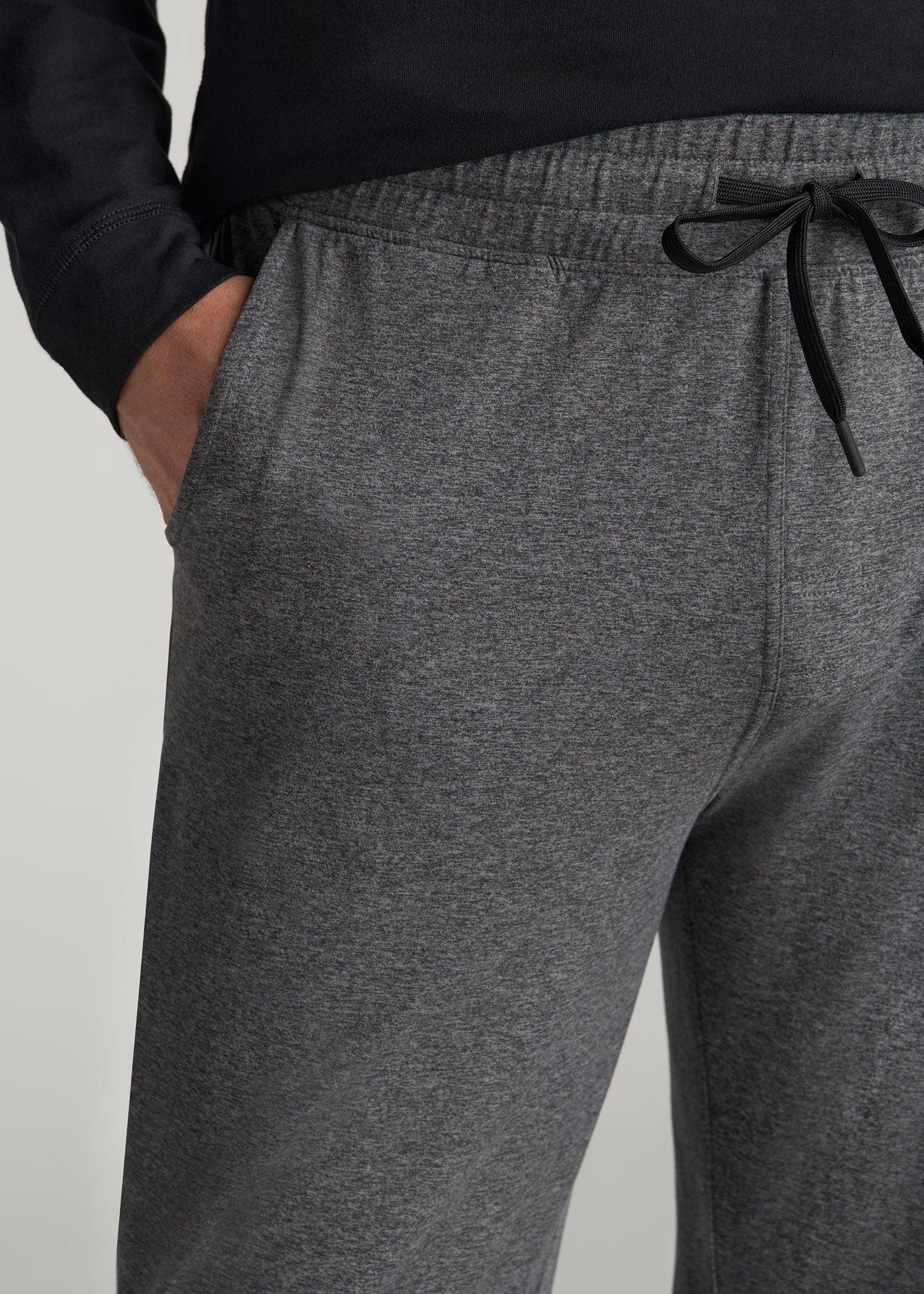 American Tall Men Weekender Stretch Lounge Pants for Tall Men in Charcoal Mix